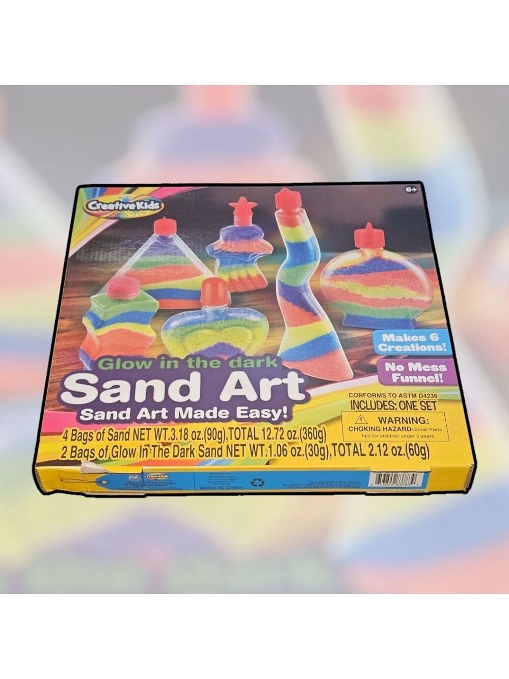 Creative Kids One Size Multicolor Glow in Dark Sand Art - Picture 2 of 3
